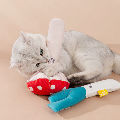 Mushroom Cat Mint Toy Pet Chew