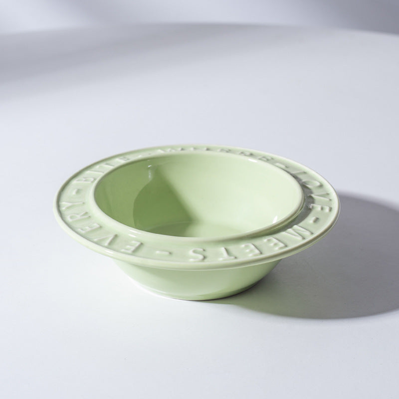 UFO Ceramic Cat Bowl Dog Bowl Rack Neck Protection