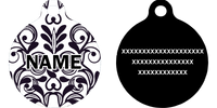 Damask HD Dog ID Tag