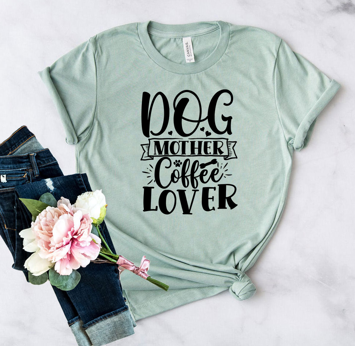 Dog Mother Coffee Lover T-Shirt