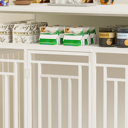 43.3 Inch Wooden Dog Crate Furniture With Divider And