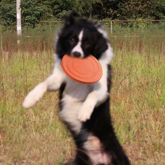 1pcs Funny Silicone Flying Saucer Dog Cat Toy Dog Game Flying Discs Resistant Chew Puppy Training Interactive Pet Supplies