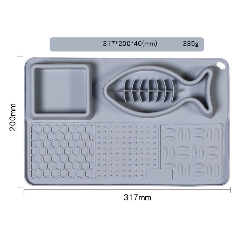 Multifunction Pet Slow Feeder Bowls Dog Licking Mat With