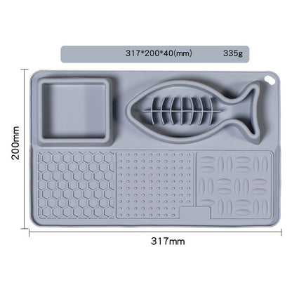 Multifunction Pet Slow Feeder Bowls Dog Licking Mat With