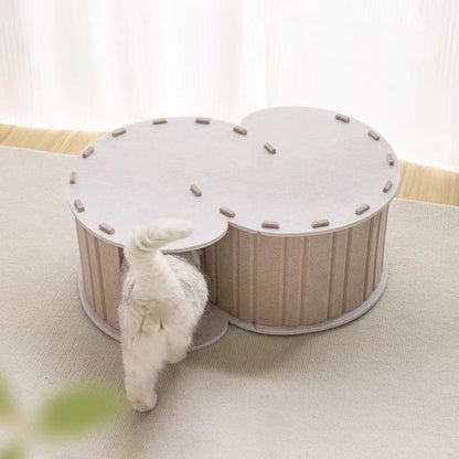 Foldable Felt Cat Scratching Board Nest - Cozy Semi-Closed House