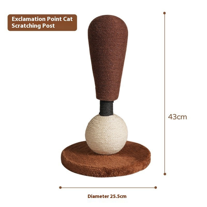 Exclamation Point Grinding Claw Cat Teaser Toy Vertical