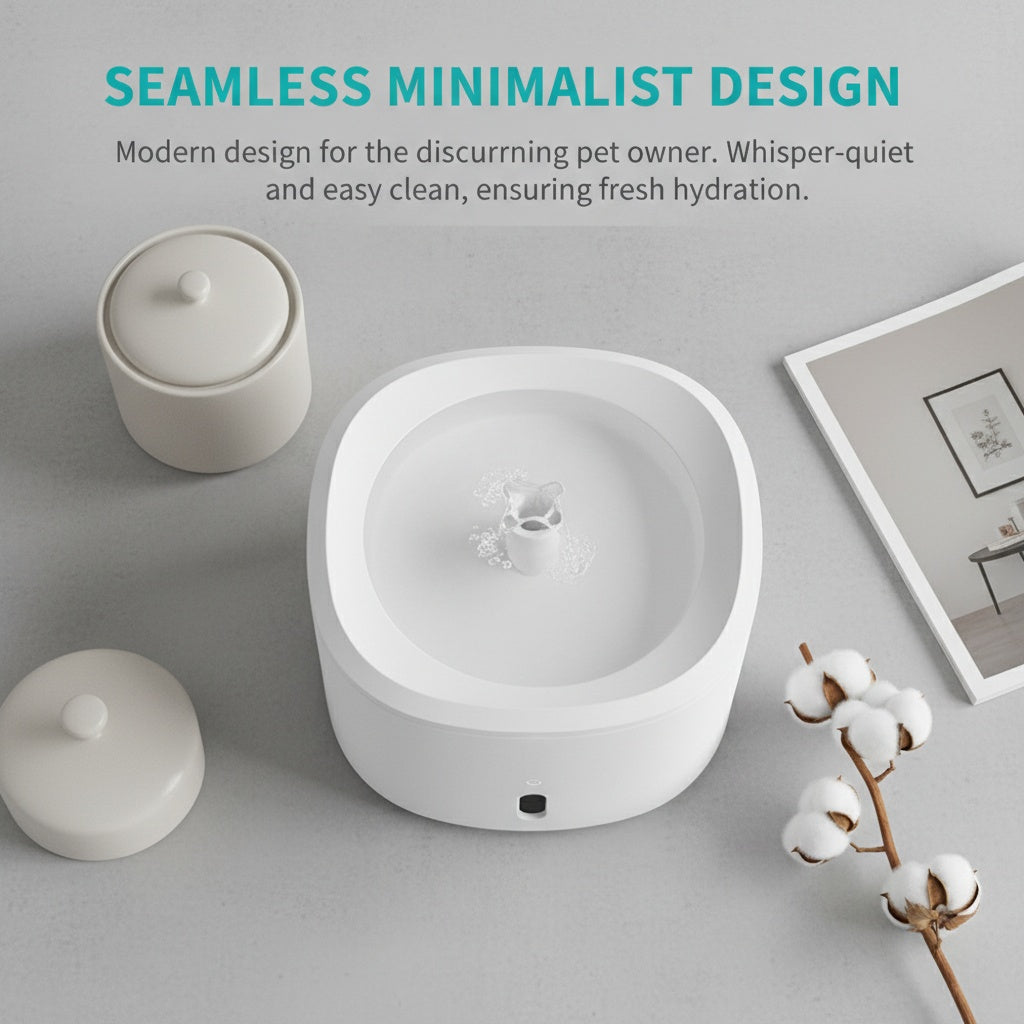 Quiet Smart Water Fountain - 3L Motion Sensor Pet Bowl
