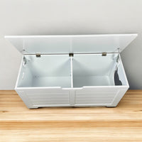 Cat Litter Box Enclosure 39" White Hidden Cabinet