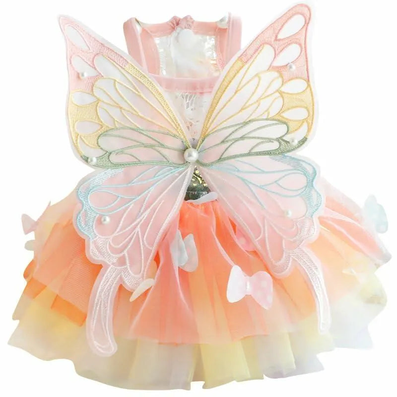 Deal US - Dog Princess Dress Small Dogs Butterfly Costume Pet Girl Outfit - Dog Apparel