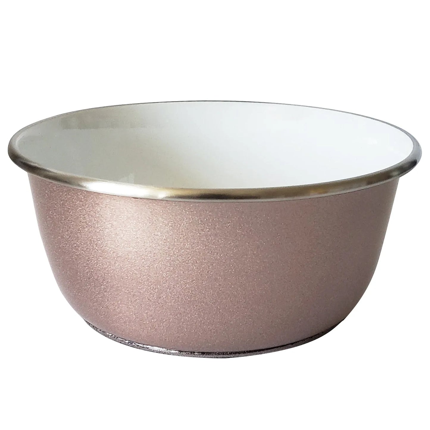 Stainless steel Deep Dog Bowl with a paw print design by Purrfect Pet Kingdom, available in 16 oz or 32 oz sizes.