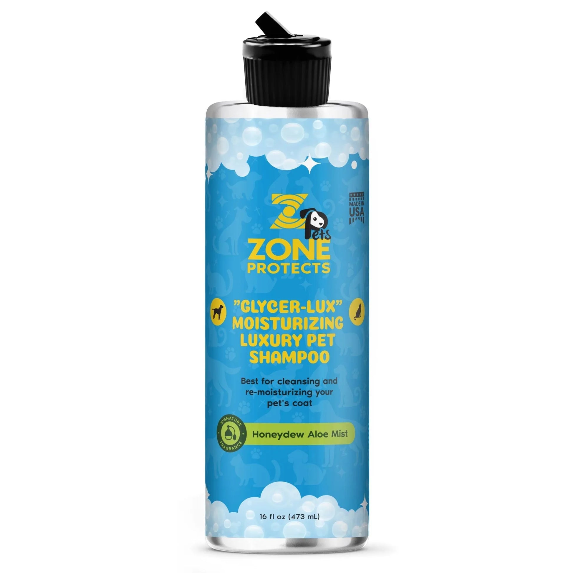 Deep Hydrating Pet Shampoo by Purrfect Pet Kingdom, 15.95, for a soft shiny coat, ideal for grooming pets.