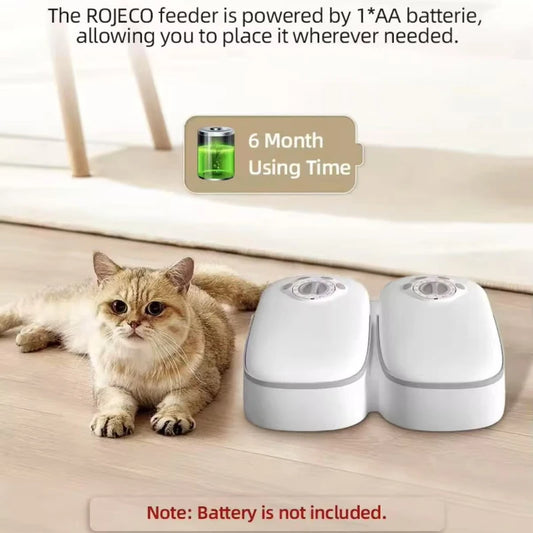 Auto Smart Pet Feeder Timer, Dry/Wet Food Dispenser, Portion Control, Anti-Pinch Bowl, for Cats/Dogs