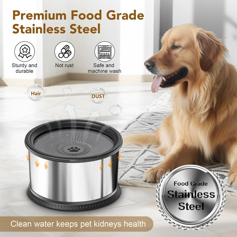 Stainless Steel Large Capacity Pet Non-slip Splash-proof