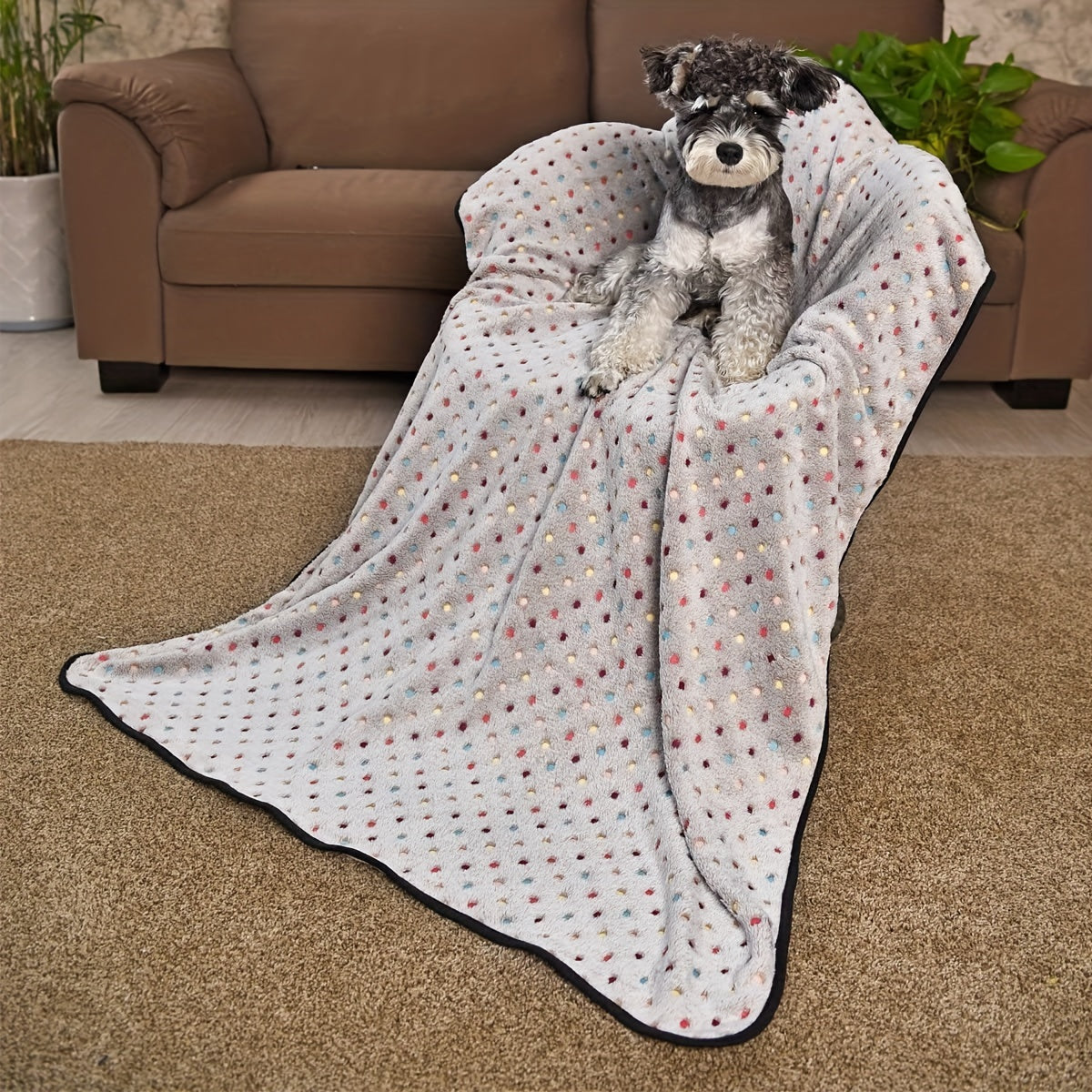Pet Bed Blanket Coral Velvet Flannel Quilt Mat