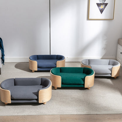 Scandinavian style Elevated Dog Bed Pet Sofa With Solid Wood