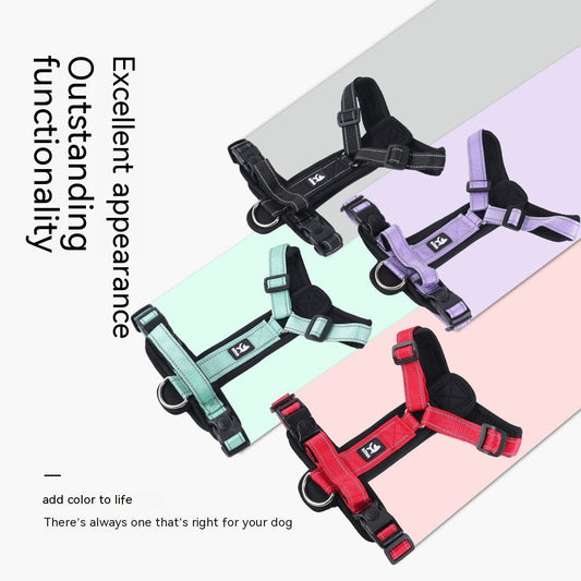 Dog Hand Holding Rope Chest Strap Reflective Vest