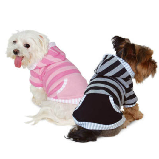 Multistripe Sweatshirt in Pink or Black