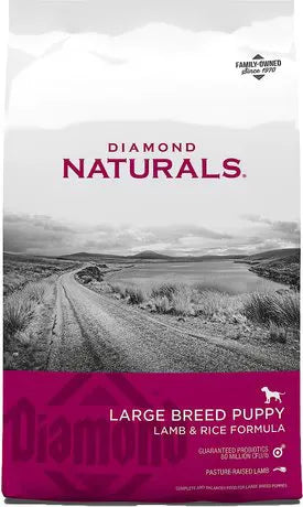 Diamond Naturals Large Breed Puppy Lamb and Rice Dry Dog Food 20lb by Purrfect Pet Kingdom, ideal for growing dogs.