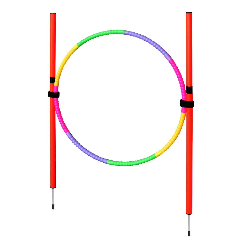 dsers Dog Agility Training Set with Adjustable Obstacles - pet exercise equip - THRIXINE