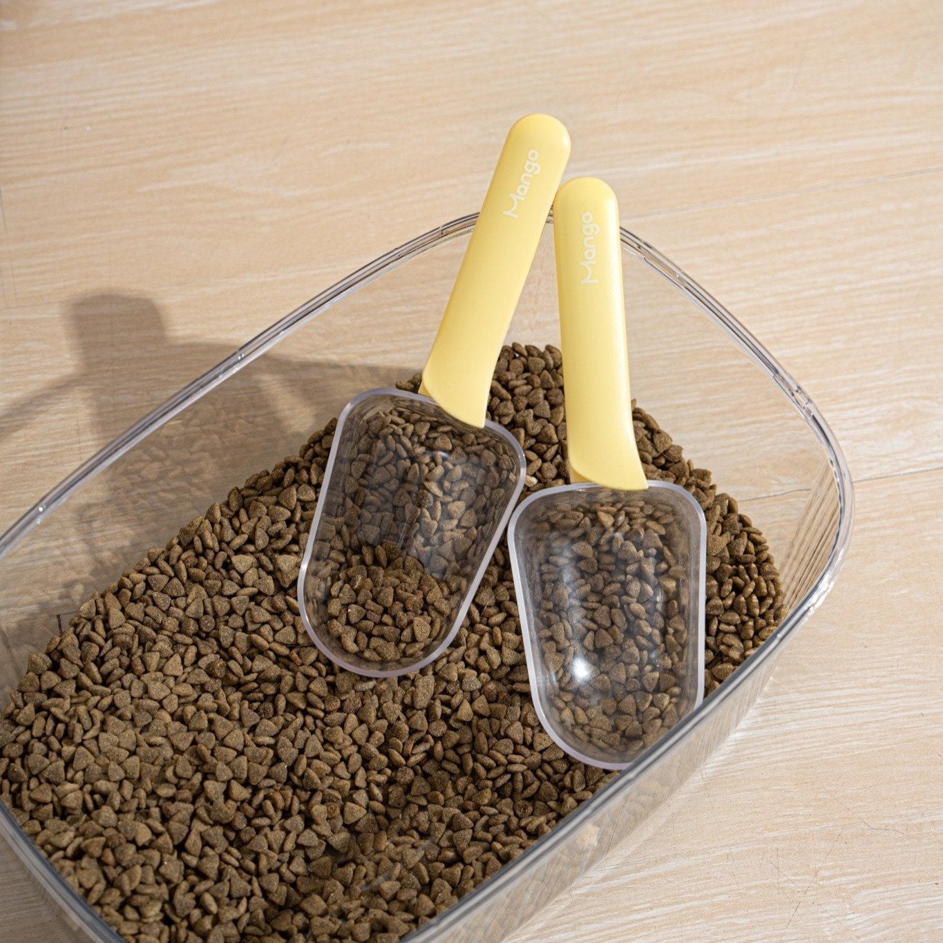 MangoPets dog and cat food serving spoon set designed for easy portioning of pet food