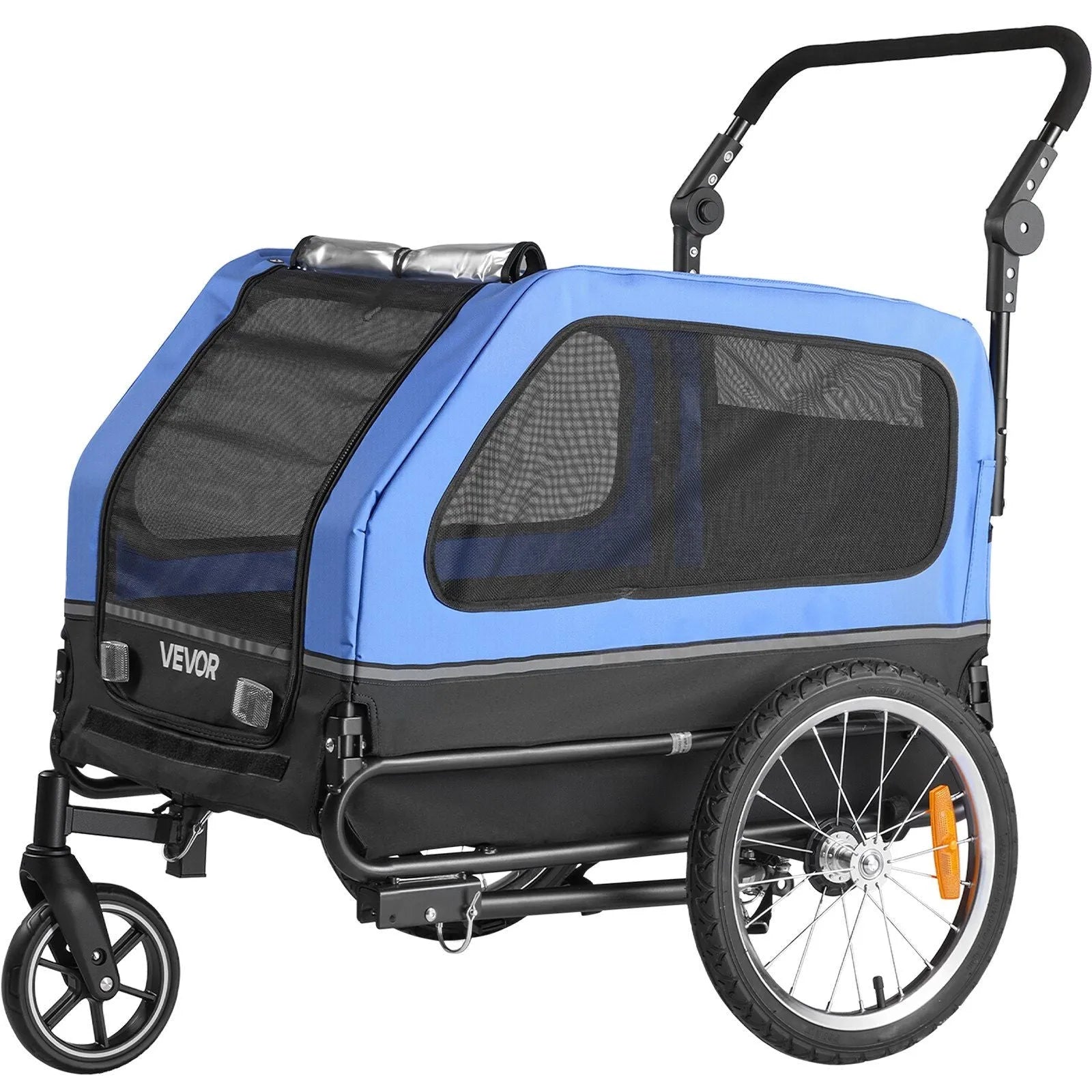 Berry Charmz Dog Bike Trailer in vibrant color, supports up to 88 lbs, perfect for small and large dogs, easy folding frame.