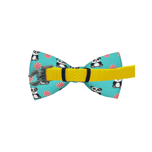 Purrfect Pet Kingdom Dog Bow Tie with Cute Panda Print Purrfect Pet Kingdom