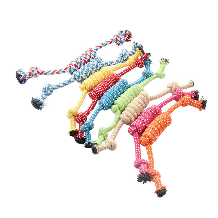 Colorful rope safe chew toys for dogs designed for tugging and chewing fun