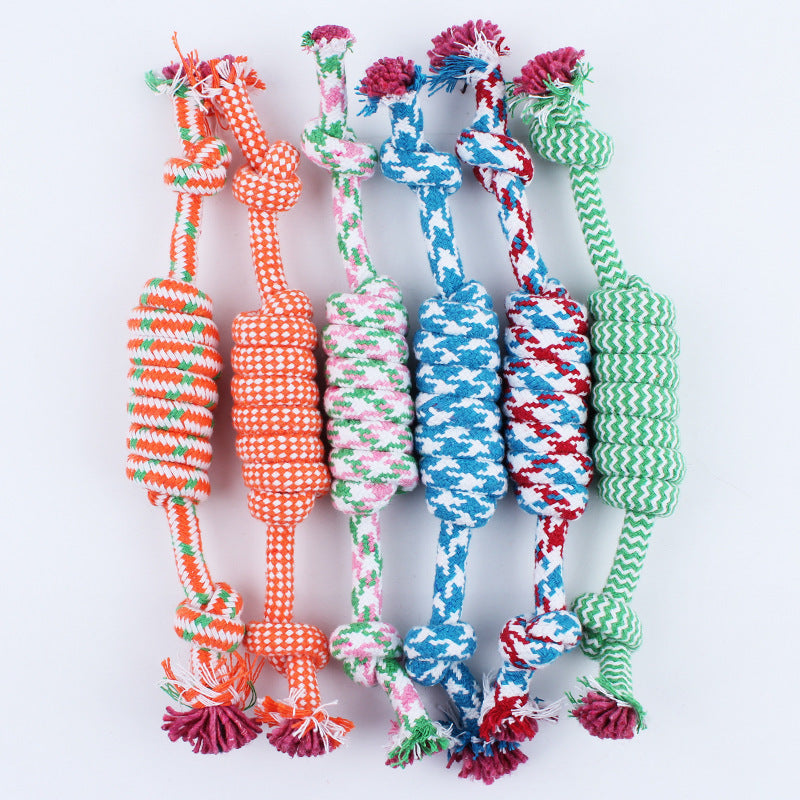 Set of colorful rope safe chew toys for dogs designed for fun and durability