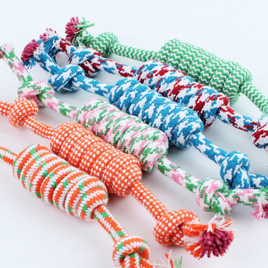 Colorful durable dog chew ropes in various designs, perfect safe chew toys for dogs
