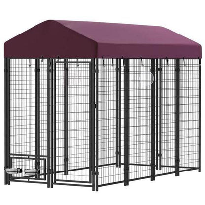 Purrfect Pet Kingdom Outdoor Dog Crate with Secure Lock Purrfect Pet Kingdom