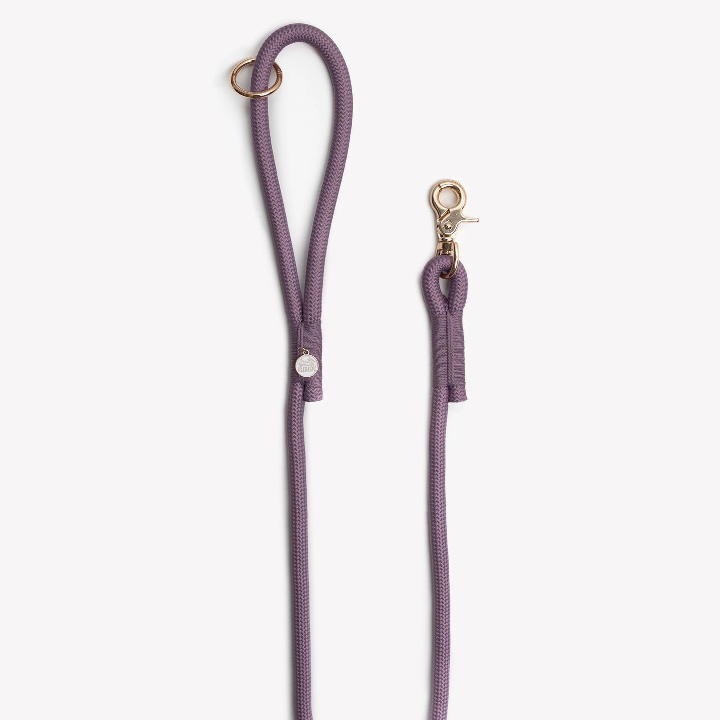 Lightweight lilac braided rope dog leash by Purrfect Pet Kingdom, durable design perfect for walks, ideal for all dog sizes.