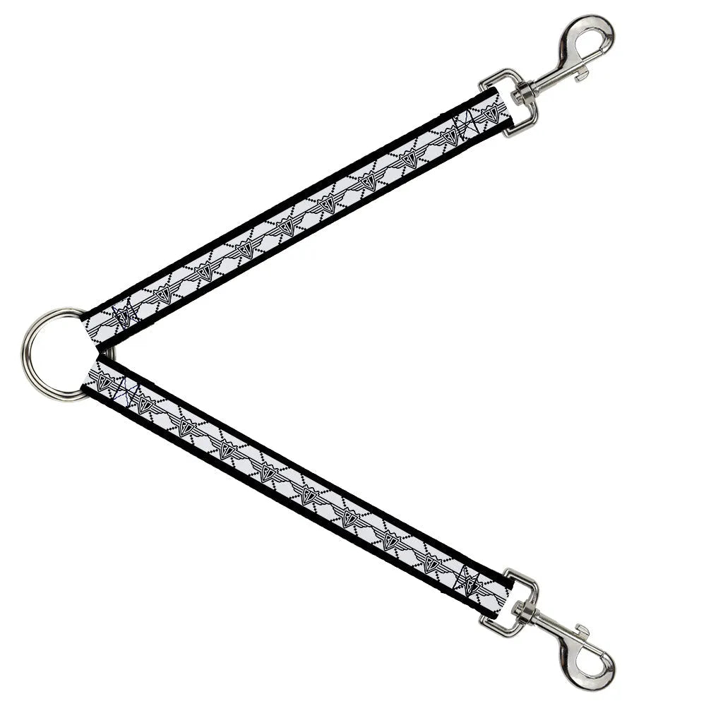 Dog Leash Splitter by Buckle-Down in White/Black, perfect for walking two dogs, priced at $24.95.