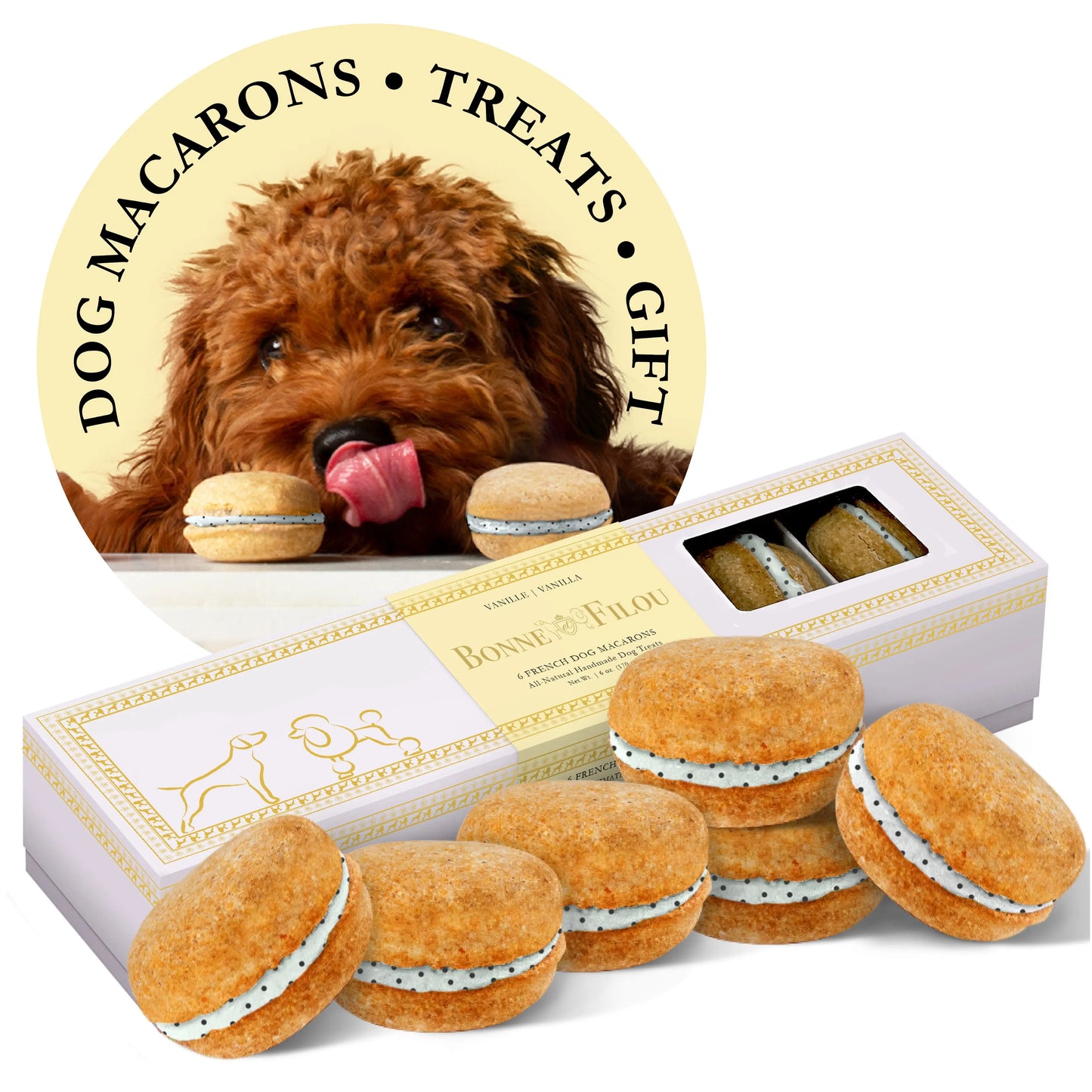 Dog Macarons (Box of 6) | Purrfect Pet Kingdom