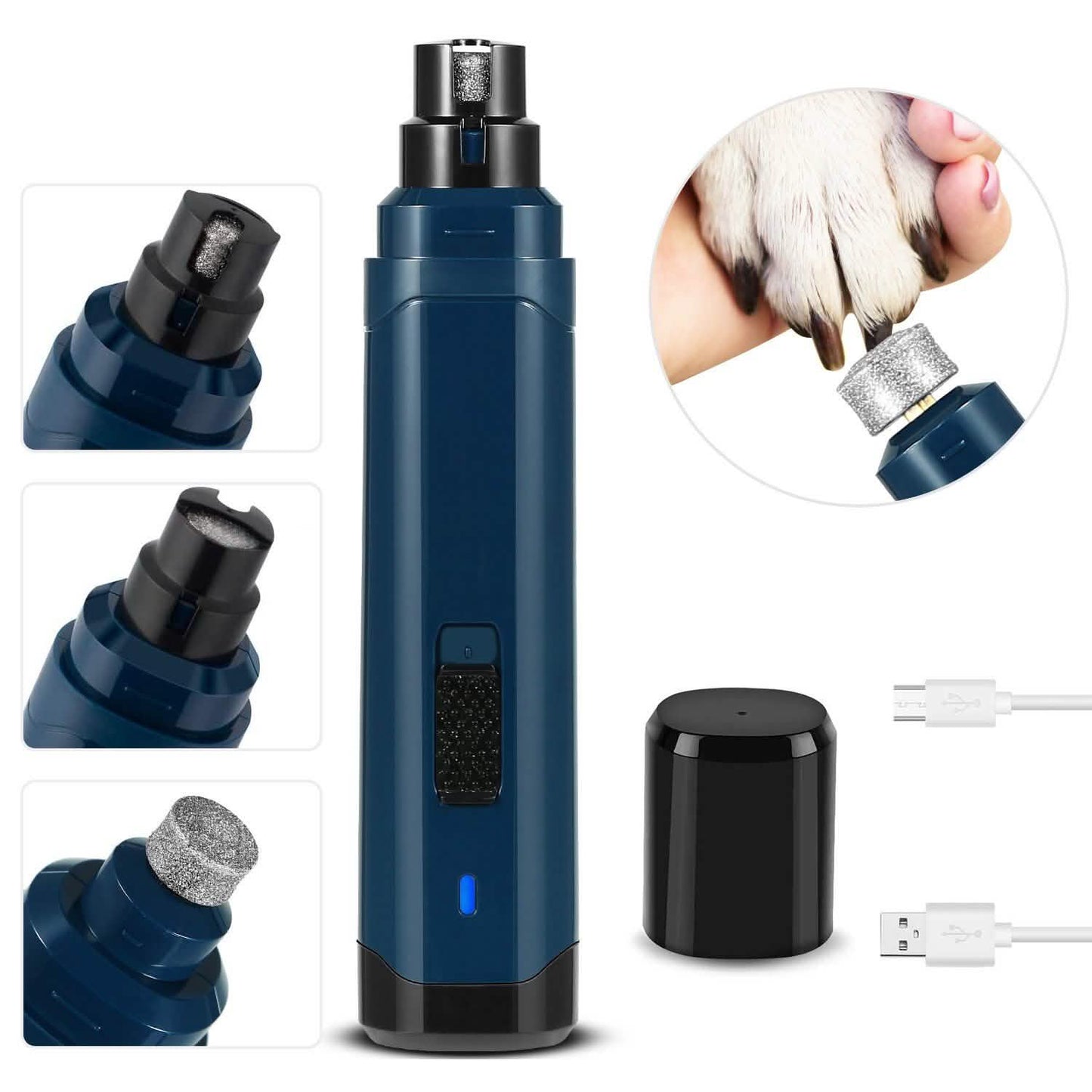 Dog Nail Grinder 2 Speeds Quiet USB Rechargeable