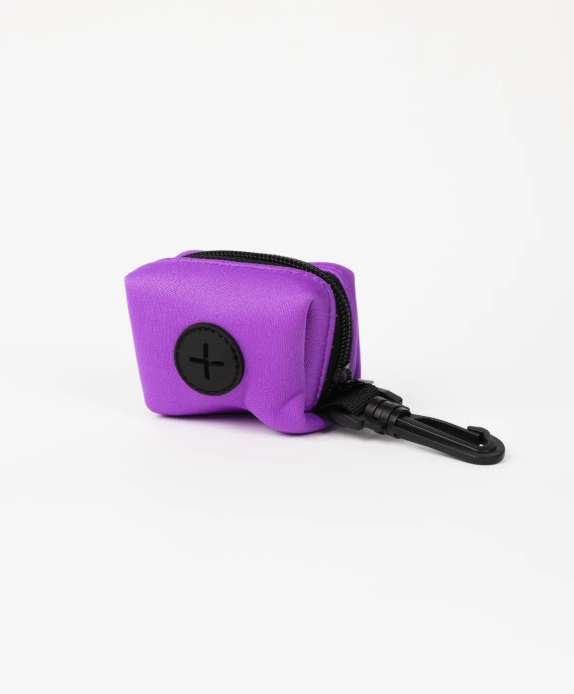 Electric fuchsia dog poop bag holder by Purrfect Pet Kingdom, lightweight neoprene clip holds 1 roll, perfect for convenie...