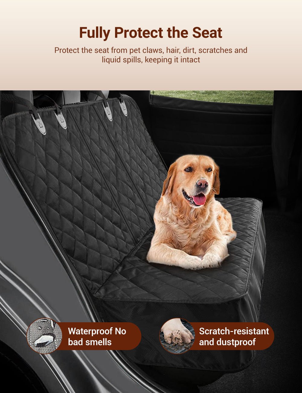 Dog Seat Cover With Double Zipper for Model