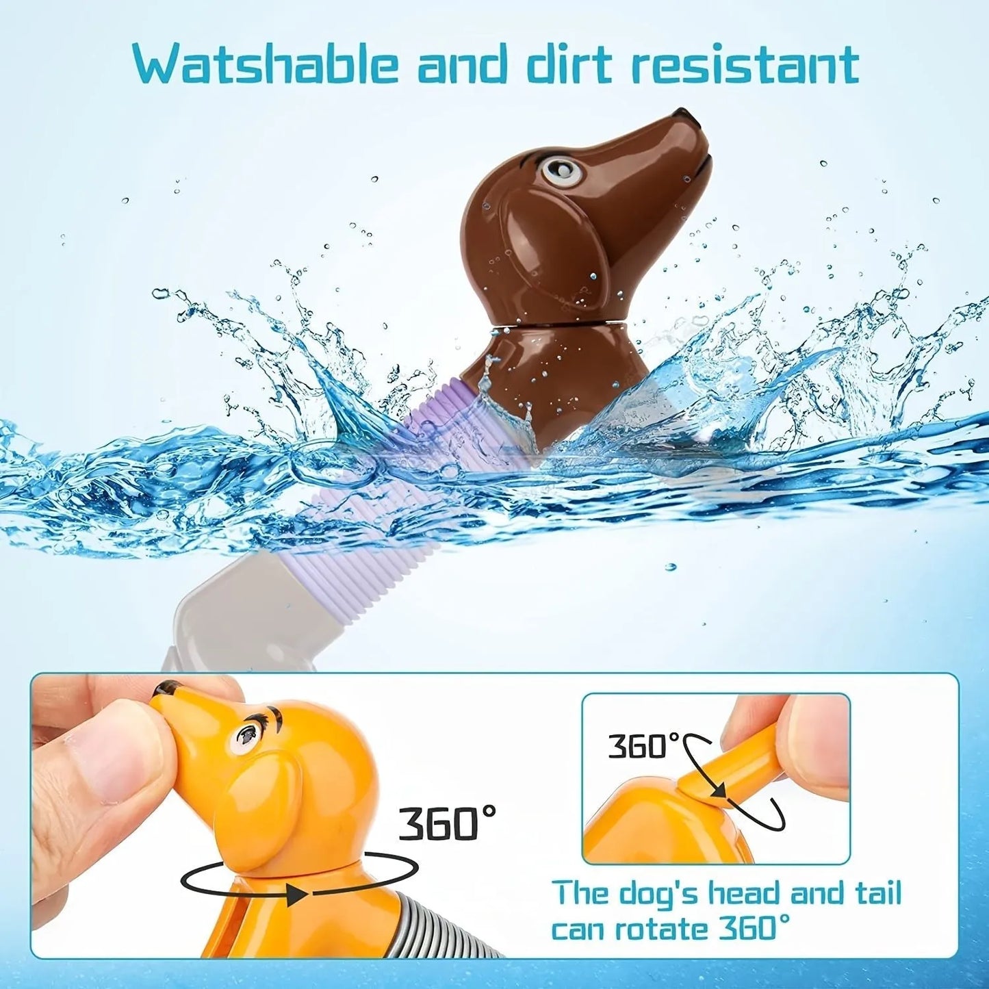 Colorful 4-pack Dog Telescopic Tubes by Berry Charmz, perfect sensory fidget toys for kids and toddlers, ideal for autism ...