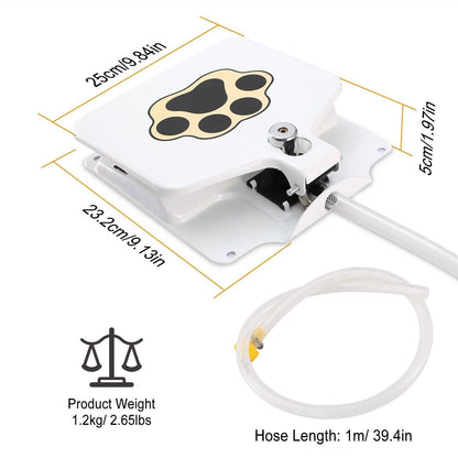 Outdoor Paw Pedal Dog Water Fountain — Iron Build, Self-Service Drinking for Medium to Large Dogs