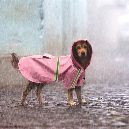 Purrfect Pet Kingdom Dog Waterproof Raincoat with Hood pink Purrfect Pet Kingdom