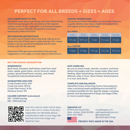 Dog Food Freeze Dried Raw Beef 16oz Premium 👑