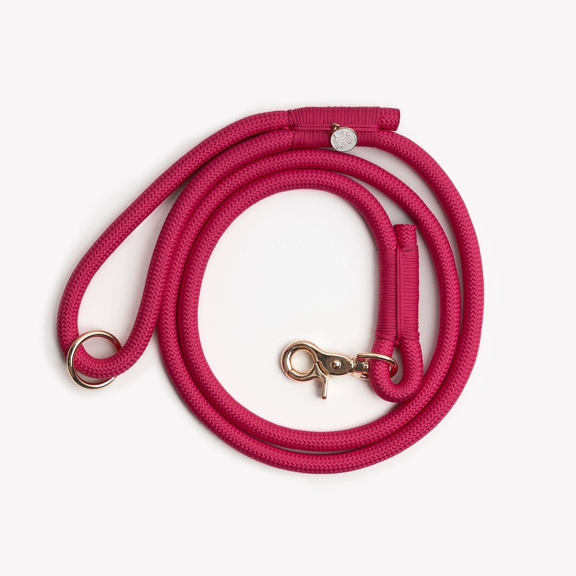 done - Dog Leash Braided Rope Magenta Lightweight Durable - Leashes