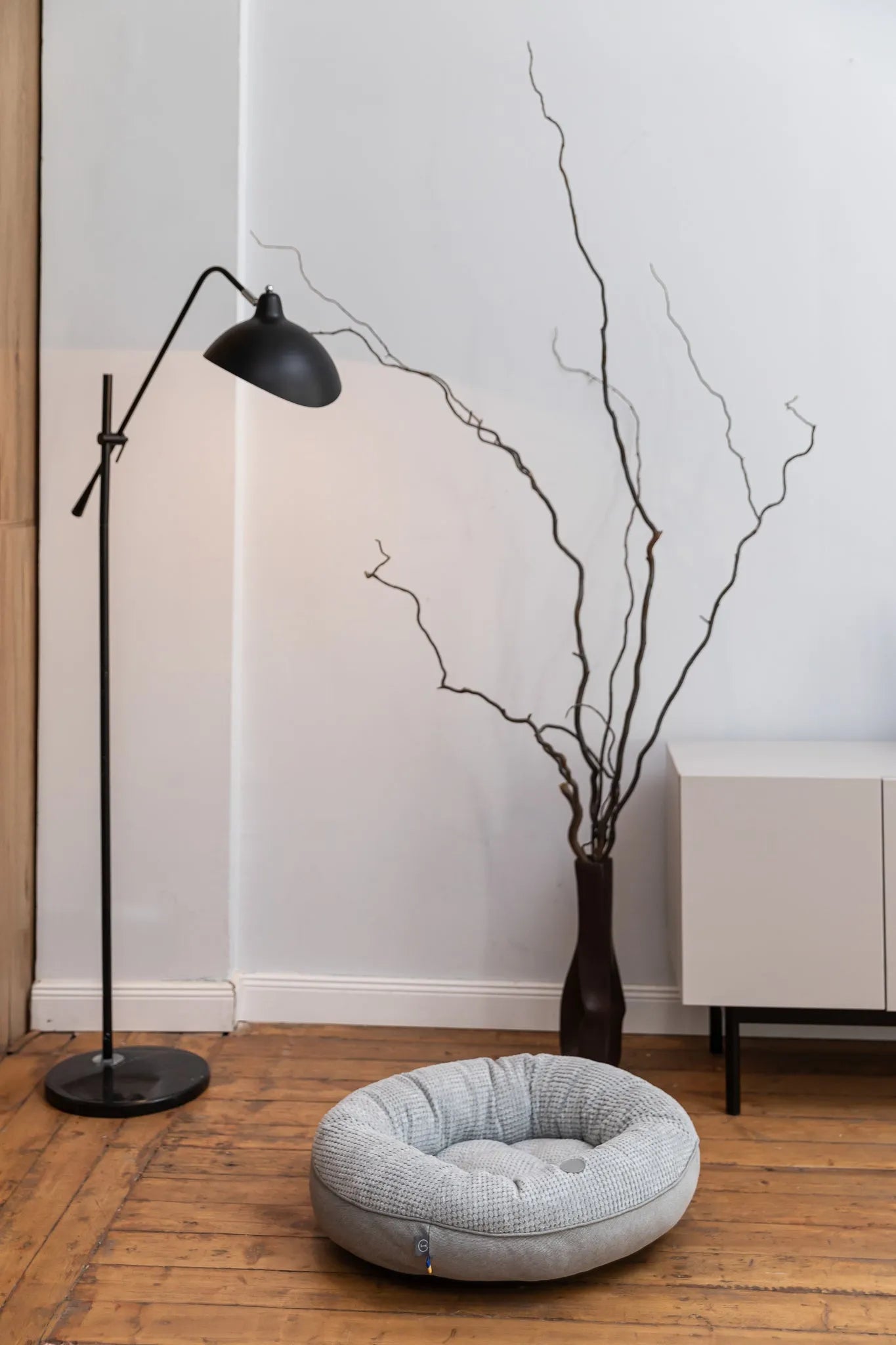 done - Purrfect Pet Kingdom Moonlight Gray Donut Dog Bed - Beds