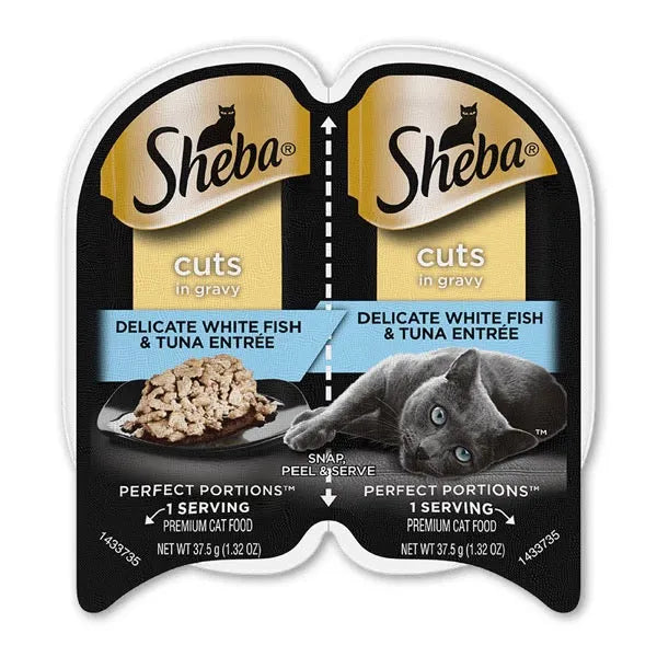 done - Purrfect Pet Kingdom  Sheba Perfect Portions Cuts Whitefish & Tuna Wet Cat Food (2.65oz) - Food
