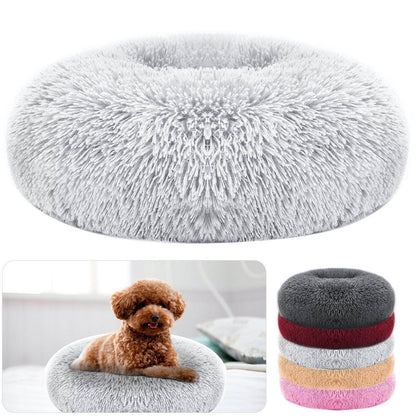 Purrfect Pet Kingdom Donut Dog Bed for Small Dogs - Cozy Plush Purrfect Pet Kingdom