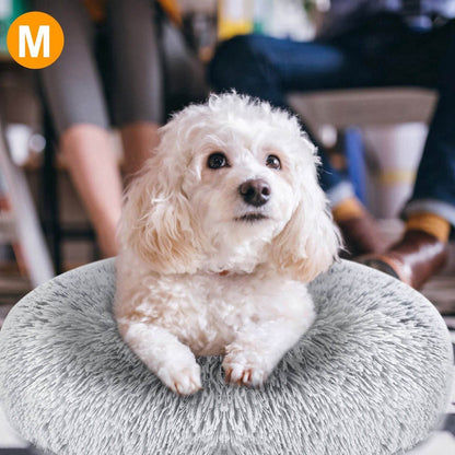 Purrfect Pet Kingdom Donut Dog Bed for Small Dogs - Cozy Plush Purrfect Pet Kingdom