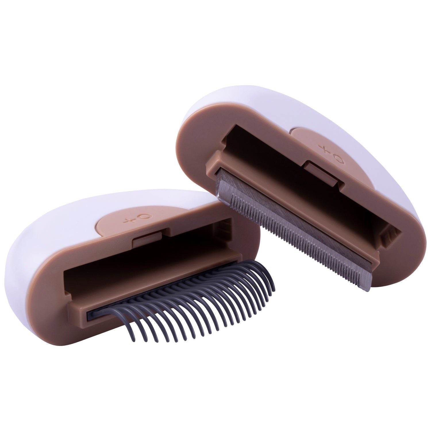 Purrfect Pet Kingdom Double-Sided Pet Comb for Shedding Small Brown Purrfect Pet Kingdom