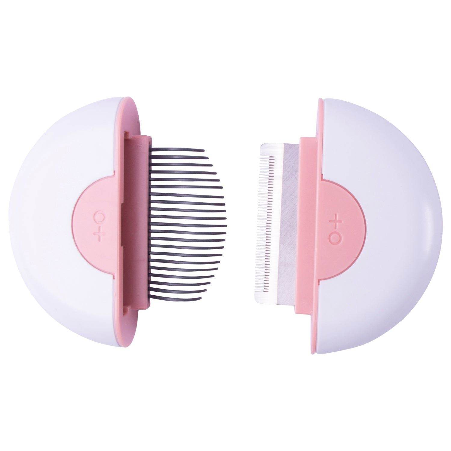Purrfect Pet Kingdom Double-Sided Pet Comb for Shedding Large Pink Purrfect Pet Kingdom