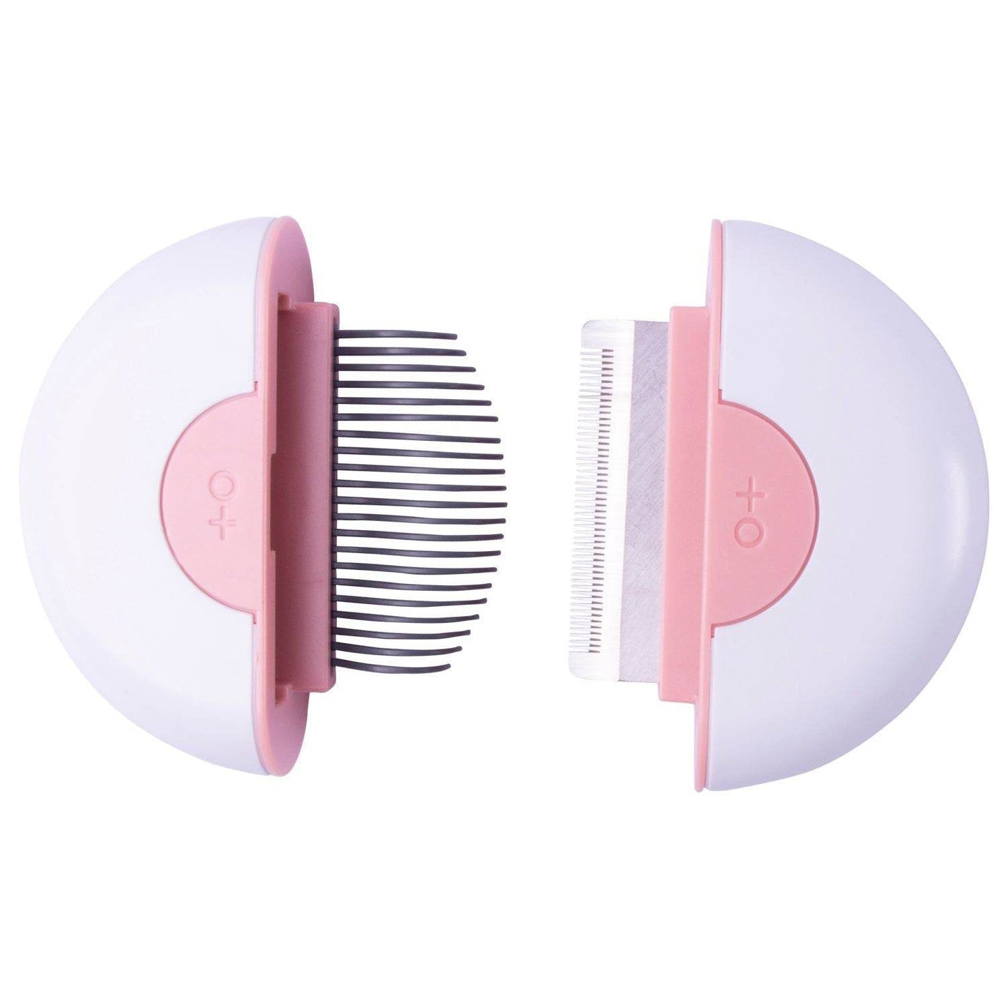 Purrfect Pet Kingdom Double-Sided Pet Comb for Shedding Small Pink Purrfect Pet Kingdom
