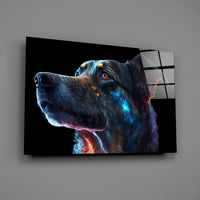 Space Dog Glass Wall Art  || Designer Collection