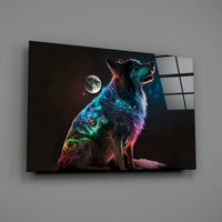 Space Dog Glass Wall Art  || Designer Collection